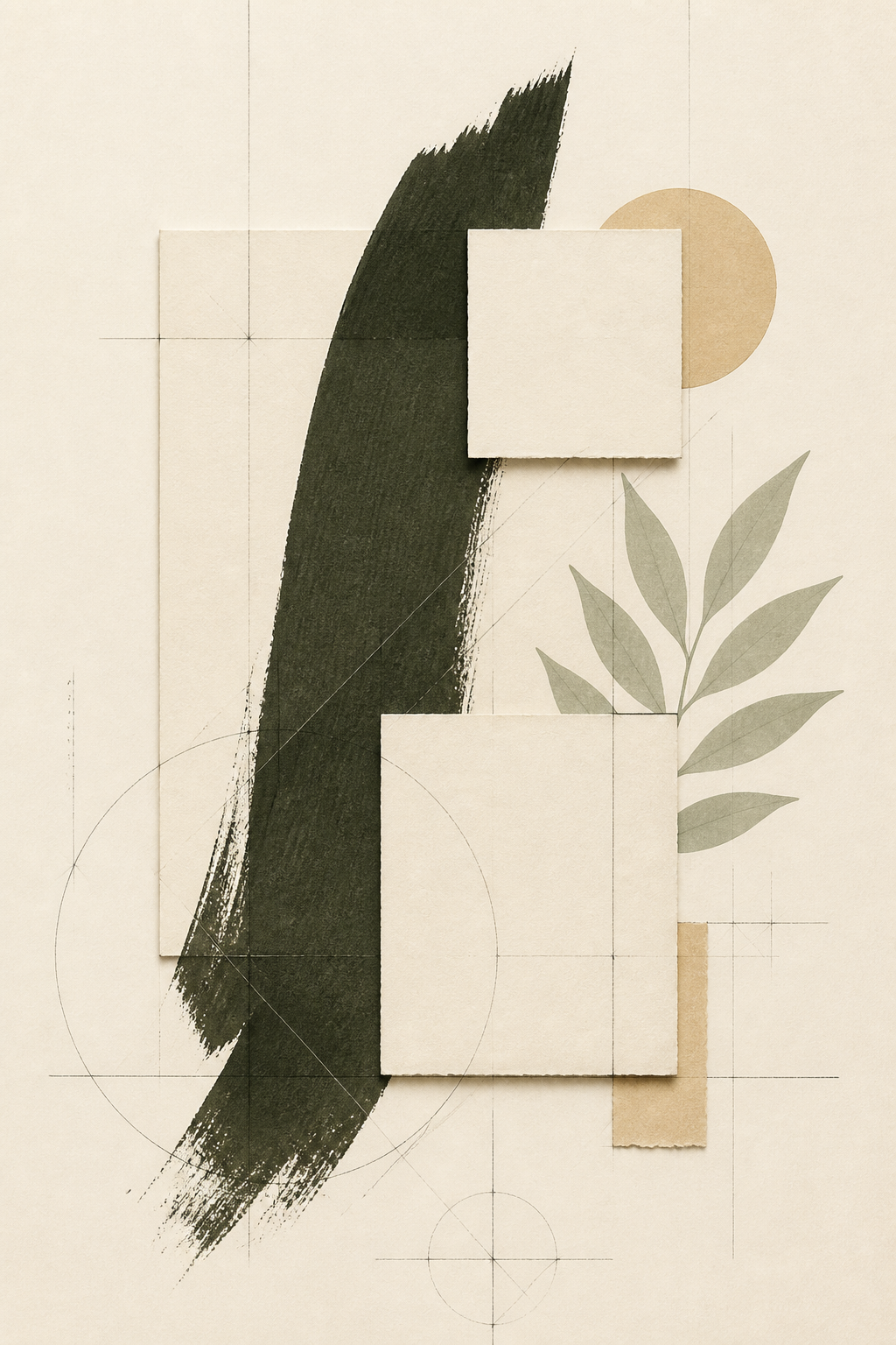 Original paper, brushstroke and pencil artwork for RAYZ Designs